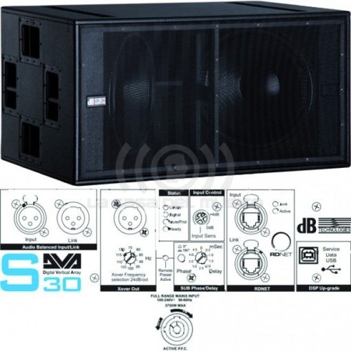 DVAS30 SUBACTIVO 2 X 18 3000W SPL 141 LINE ARRAY DB TECHNOLOGIES