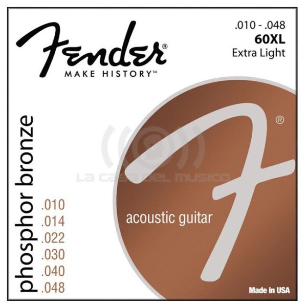 60XL 10-48 PHOS BRONZE SET CUERDAS GUIT ACUST FENDER