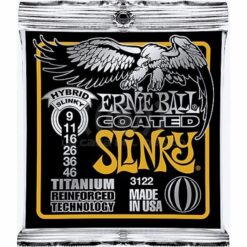 PO 2122 ERNIE BALL COATED SLINKY TITANIUM 09 SET CUERDAS GUITARRA ELECTRICA