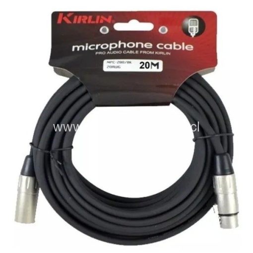 Cable Micrófono Kirlin Serie C Xlr 20M Mpc-280-20