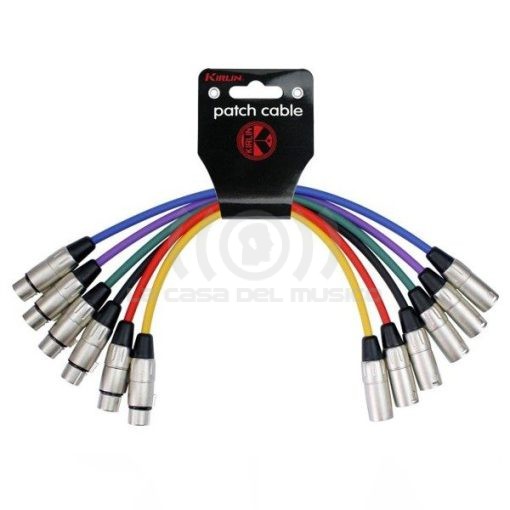 Cable Patch XLR XLR 1mt Colores