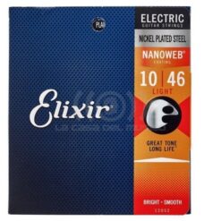 Set Cuerdas Guitarra Electrica Elixir Nanoweb Light 010-46