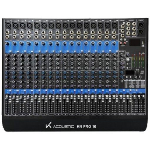 CONSOLA AUDIO KN PRO 16 MIXER 16CH C/FX K ACOUSTIC