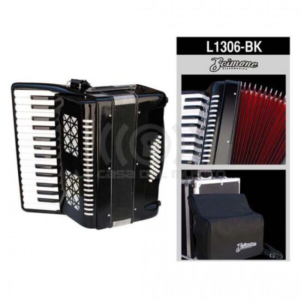 L1306BK ACORDEON 32B 30K C/FUNDA COLOR NEGRO SCIMONE