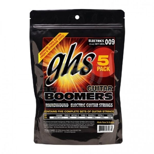 GBXL5 PACK 5 SETS BOOMERS 009 GUIT ELECT GHS