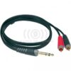 AY1-0300 CABLE  AUDIO PLUG STEREO-2PLUG MONO 3M KLOTZ