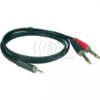 AT-JJ0100 CABLE AUDIO 2PLUG-2PLUG MONO GOLD 1M KLOTZ