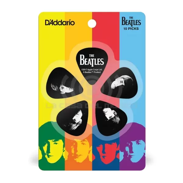 Pack 10 uñetas Daddario  Meet The Beatles 1CBK4-10B2 (70mm)