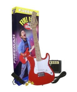 Pack de guitarra eléctrica Freeman Stratocaster Kid roja