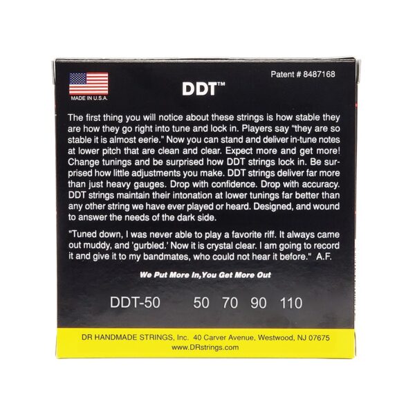 DR DDT™ 50-110 Cuerdas Bajo Eléctrico 4 Cuerdas Heavy