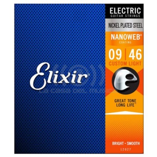 Elixir 12027 Electric Nickel Plated Steel Custom Light 9-46