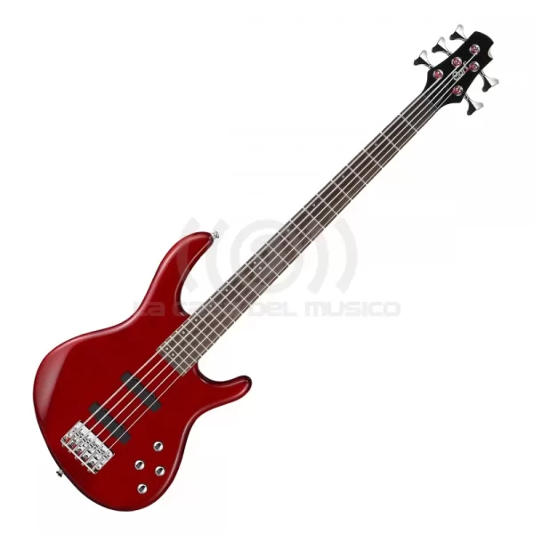 CORT ACTION-BASS-V-PLUS-TR | BAJO ELÉCTRICO ACTIVO DE 5 CUERDAS TRANSPARENT RED