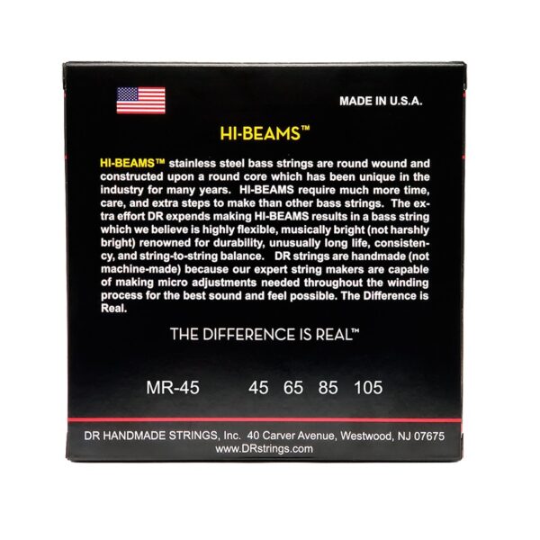 DR HI-BEAMS 45-105 Cuerdas Bajo Eléctrico 4 Cuerdas Medium