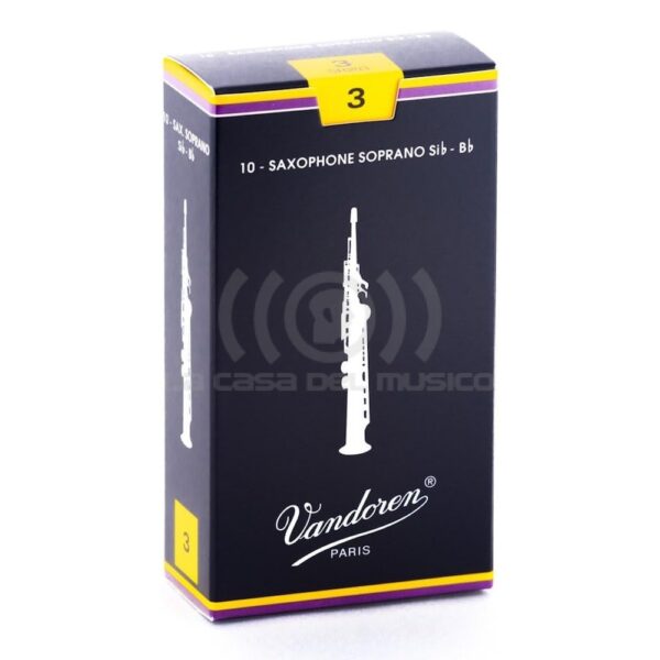 Vandoren SR203 Cañas tradicionales de saxo soprano 3