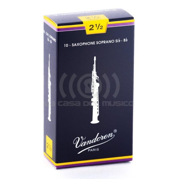 Vandoren SR2025 Saxo Soprano Cañas Tradicionales 2.5