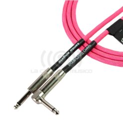 Santo Angelo NEON Pink Cable Instrumentos Plug ¼” Recto A Plug ¼” 90° OFHC | 4.57mt