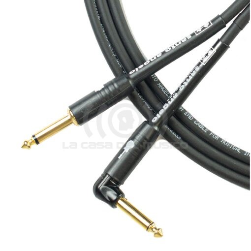 Santo Angelo® Tokyo Cable Instrumentos Automute Plug ¼” Recto Plug ¼” L 90° OFHC | 6.10 Mt