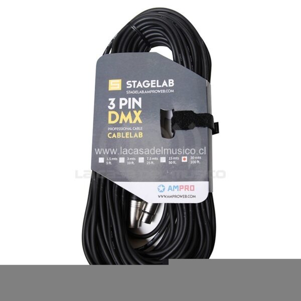 CLM-3DMX-30C CABLE DMX 30 MTS.