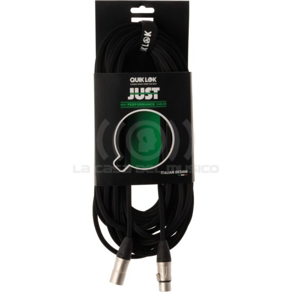 CABLE DE MICROFONO (XLR M- XLR H) 15 METROS QUIK LOK JUST MF