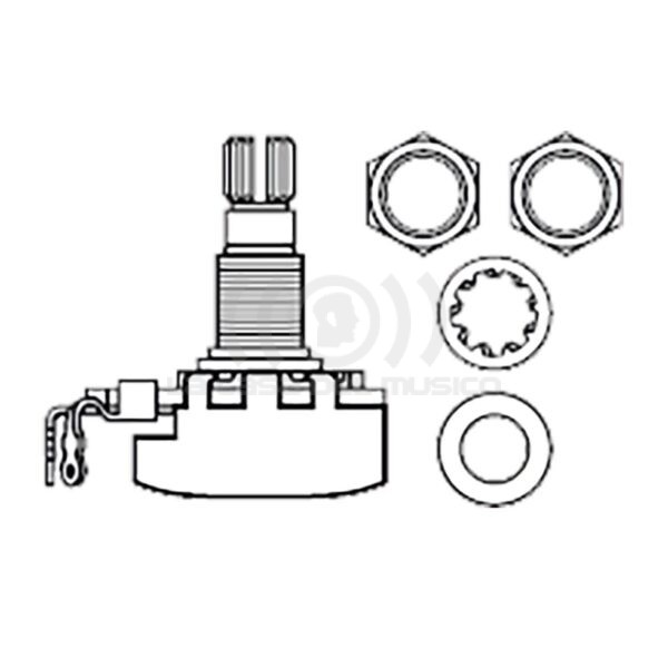 DiMarzio Potenciómetro Guitarra Eléctrica EP1201 500K Custom Taper
