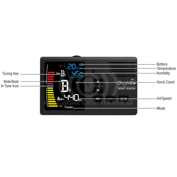 CHERUB WMT-656W AFINADOR Y METRÓNOMO PARA INSTRUMENTOS DE VIENTOS
