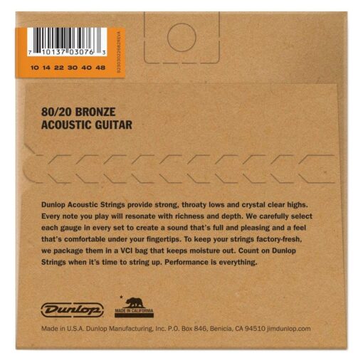 Cuerdas Metal para Guitarra Acustica 10-48 Dunlop DAB1048