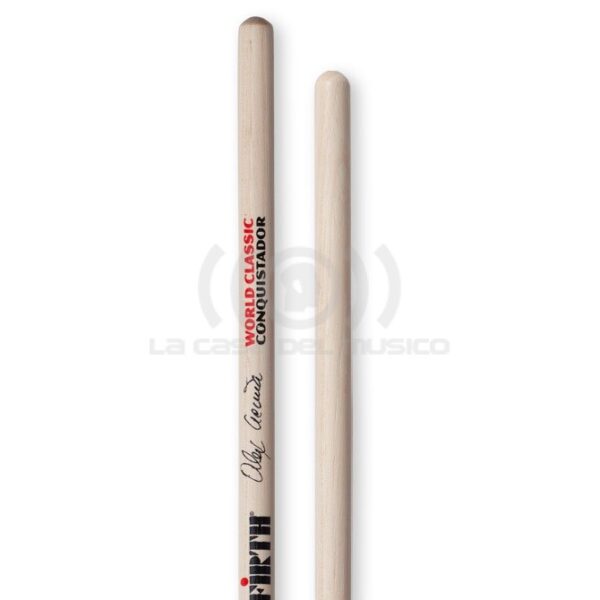 Vic Firth VFSAAC Alex Acuña Conquistador Clear Hickory Baqueta Timbaleta