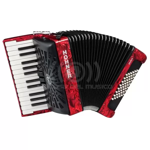 Hohner Acordeon Bravo II 48 – Rojo