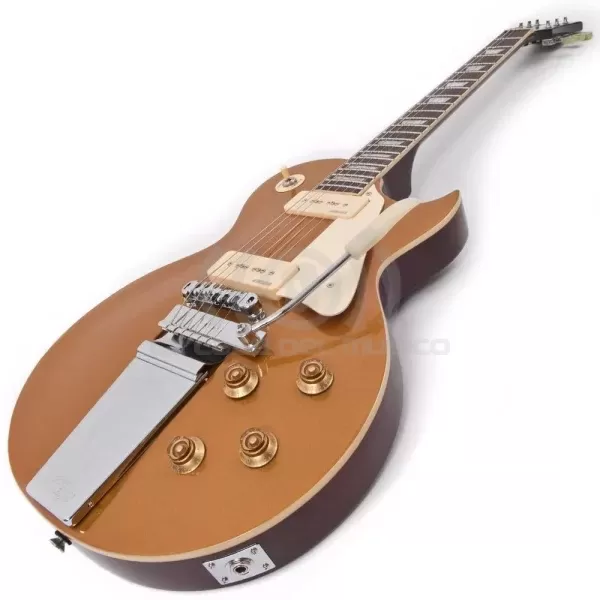 Vintage V100MU Les Paul Midge Ure Gold Guitarra Electrica