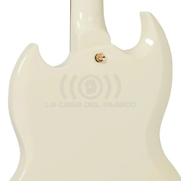 Vintage VS6 Guitarra Eléctrica SG Hardware Gold Color Vintage White