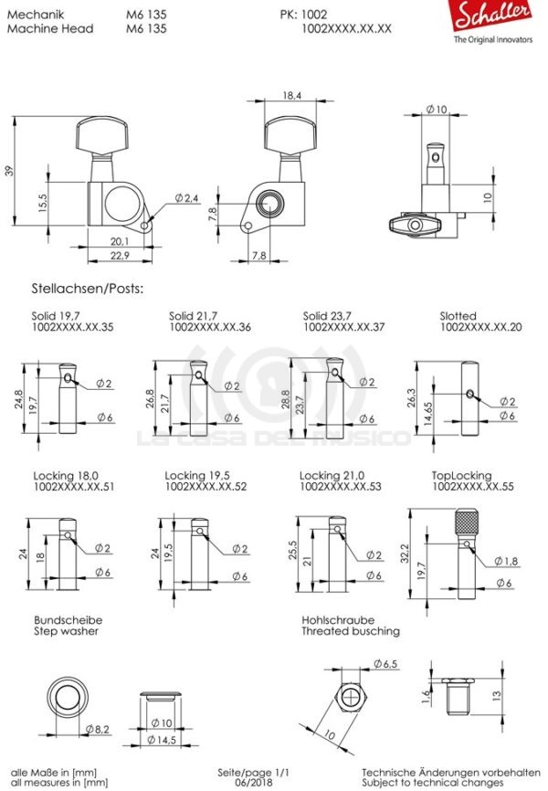 Schaller Clavijas Sin Bloqueo Cromo 3+3, mod. M6