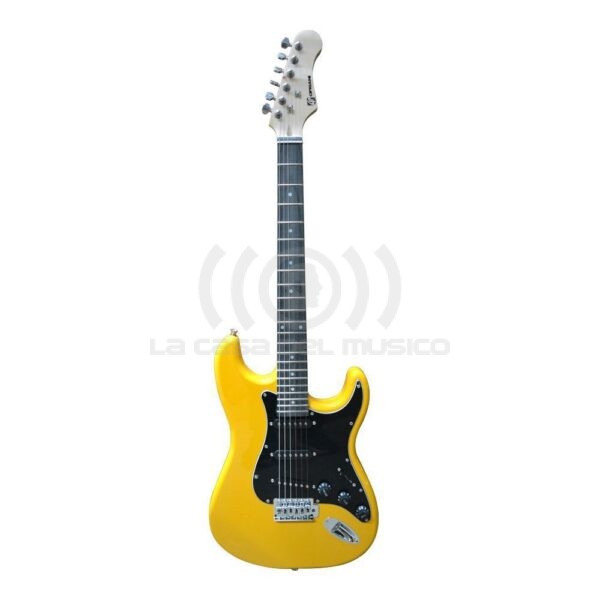 Cipriani Pollux-1 Pack Guitarra Electrica Amarillo / Negro