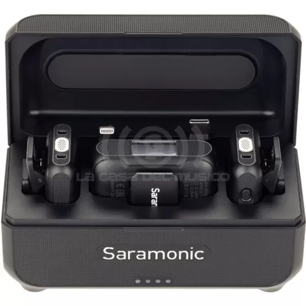 Saramonic Blink 500 B2+ Sistema de micrófono con clip inalámbrico para 2 personas, cámaras y dispositivos móviles (2,4 GHz)