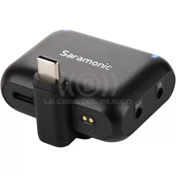 Saramonic Blink 500 B2+ Sistema de micrófono con clip inalámbrico para 2 personas, cámaras y dispositivos móviles (2,4 GHz)