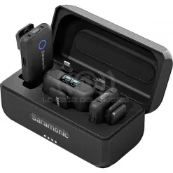 Saramonic Blink 500 B2+ Sistema de micrófono con clip inalámbrico para 2 personas, cámaras y dispositivos móviles (2,4 GHz)