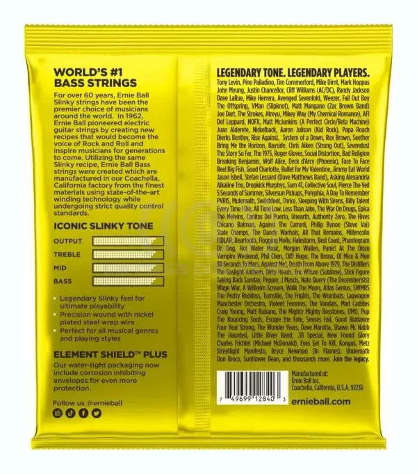 Cuerdas para bajo eléctrico Ernie Ball 65-130 Beefy Slinky P02840