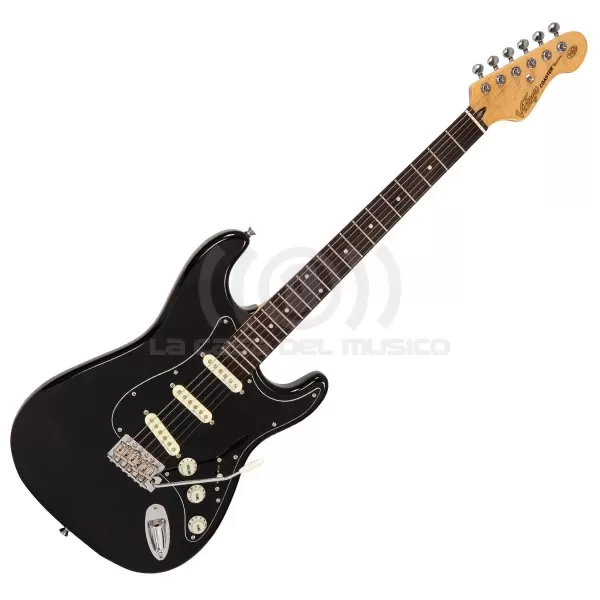 Vintage V60 Coaster Series Pack Guitarra Eléctrica Gloss Black