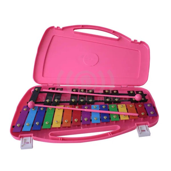 Allegro ALL25PD Metalófono 25 Notas Colores Estuche Rosado