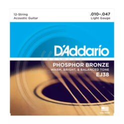 D’addario EJ38 Encordado de Bronce 12 Cuerdas