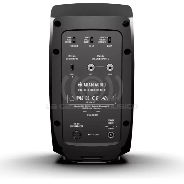 Adam Audio D3V Black Par Monitores de escritorio Activos