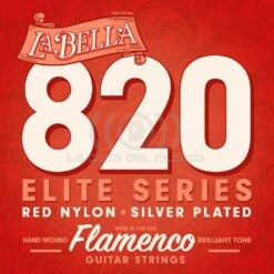 La Bella 820 Set Cuerdas Nylon Flamenco Red Nylon/Silver Plated