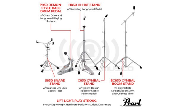 Set de Atriles Pearl Serie HWP-830