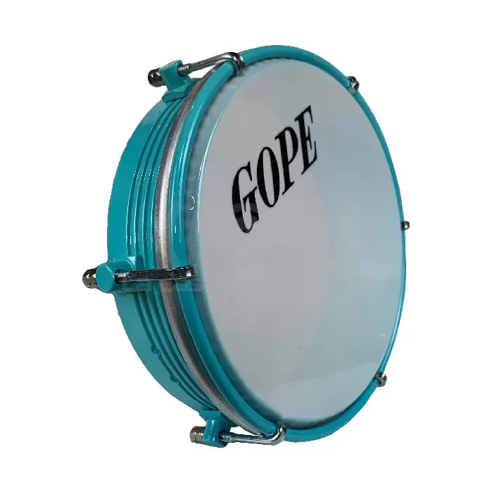 GOPE 598ALRV Tamborin 6 pulgadas 10 Afinadores Selfie Verde - Imagen 2