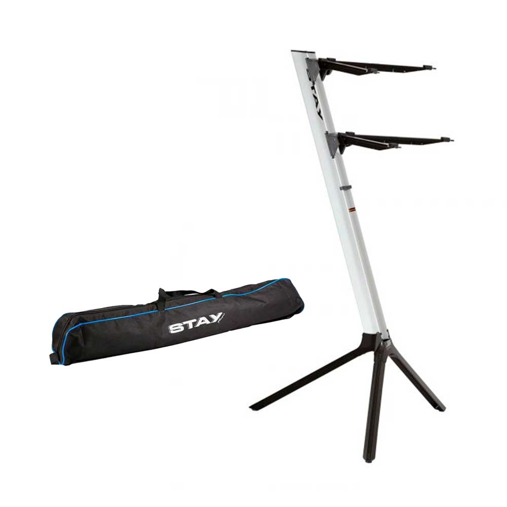 Atril Doble Para Teclado Stay Slim 1100/02 Plateado