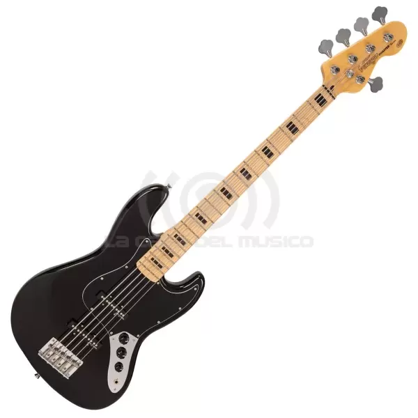 Bajo Eléctrico 5 Cuerdas V49 Coaster Gloss Black Vintage V495BLK