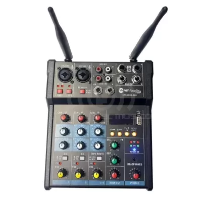VMR AUDIO KARAOKE-MIX Mixer para karaoke con micrófonos inalámbricos integrados y USB