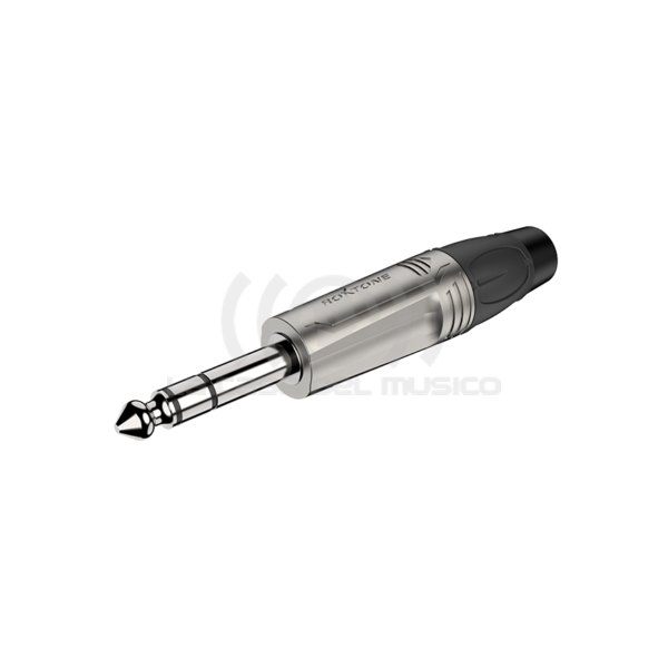 ROXTONE RJ3P-NN Conector estéreo de 6,3 mm, carcasa niquelada