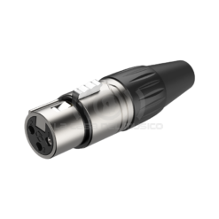 ROXTONE RX3FP-NT Conector XLR hembra de 3 polos, carcasa niquelada
