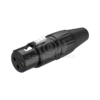 ROXTONE RX3MP-NT Conector XLR macho de 3 polos, carcasa niquelada