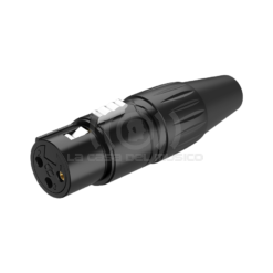 ROXTONE RX3FP-BG XLR hembra de 3 polos, carcasa negra